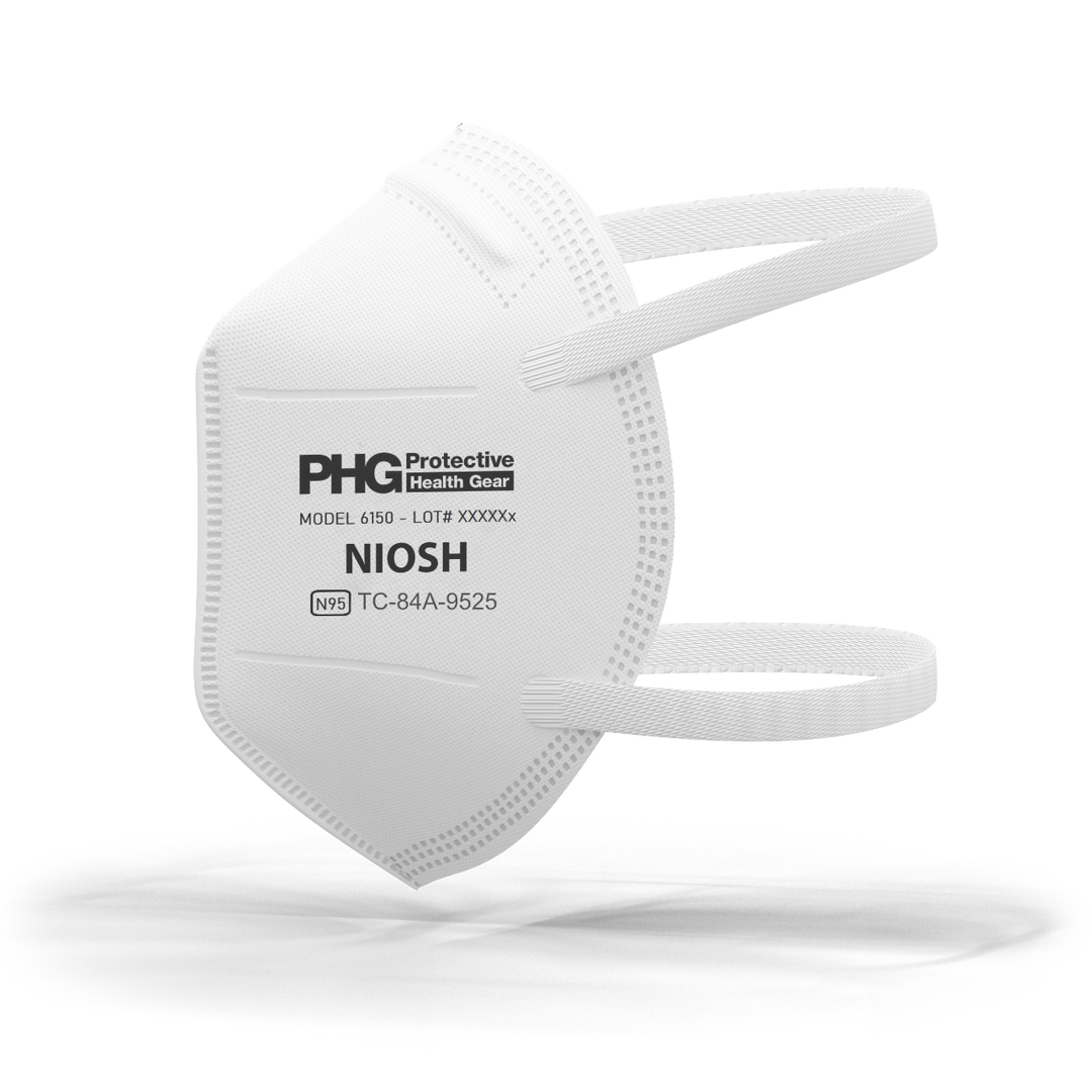 Model 6150 NIOSH Approved N95 Respirator 20 Pack Protective Health Gear model-6150-niosh-approved-n95-respirator-20-pack-protective-health-gear